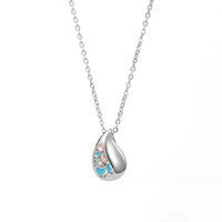 Stainless Steel Teardrop Heart Urn Necklace - 2 Colours