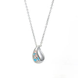 Stainless Steel Teardrop Heart Urn Necklace - 2 Colours