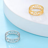 Stainless Steel Hollow Heart Ring - 2 Colours