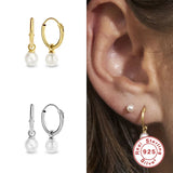 925 Sterling Silver CZ Pearl Earrings - 5 Options