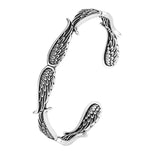 925 Sterling Silver Wings Open Bangle