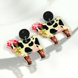 Fashion Cow Acrylic Print Earrings - 5 Options
