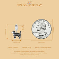 925 Sterling Silver Dog Hanging Charm - 9 Options
