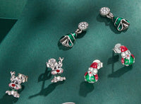 925 Sterling Silver Christmas Stud Earrings - 9 Options