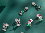 925 Sterling Silver Christmas Stud Earrings - 9 Options