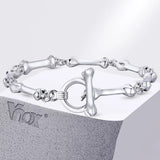 Fashion Skull Bones Link T Bar Bracelet