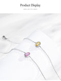 925 Sterling Silver Fashion Cubic Zirconia Geometric Design Bracelet - 4 Options