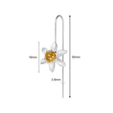 Fashion Daffodil Hook Earrings