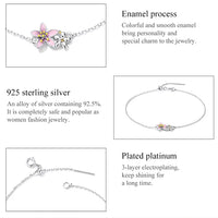 925 Sterling Silver Original Pink Cherry Blossom Bracelet