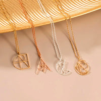 Stainless Steel Custom Name Logo Necklace - 4 Colours