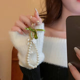 Fashion Imitation Pearl/Leather Keychain - 2 Options