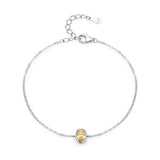 925 Sterling Silver Fashion Cubic Zirconia Geometric Design Bracelet - 4 Options