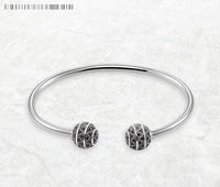 925 Sterling Silver Zig Zag Open Bangle