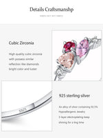 925 Sterling Silver Multi-Colour CZ Geometric Ring