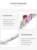 925 Sterling Silver Multi-Colour CZ Geometric Ring