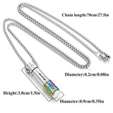 Stainless Steel Only Love Aromatherapy Tubular Necklace - 28 Options