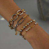 Stainless Steel Two Colour Bracelet - 4 Options