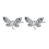 925 Sterling Silver Butterfly Stud Earrings - 4 Options