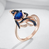 Fashion Blue CZ Bird Ring