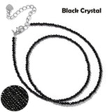 Fashion Faceted 2mm Natural Stone Bead Necklace - 31 Options