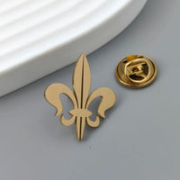 Stainless Steel Fleur De Lys Baroque Cufflinks or Tie Pin - 3 Colours