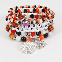 4Pcs Halloween Clay Beaded Bracelet Set - 6 Options