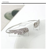 Fashion Rhinestone Wings Open Bangle