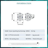 925 Sterling Silver Simple CZ Small Ball/Flat Back Studs - 12 Options