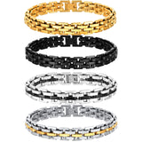 Stainless Steel Chunky Bracelet - 2 Lengths - 5 Colours
