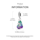 925 Sterling Silver Double Unicorn Hanging Charm