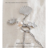 Stainless Steel Sea Themed Starfish/Shell/Sun Necklace - 2 Colours