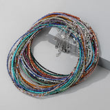 Fashion Faceted 2mm Natural Stone Bead Necklace - 31 Options