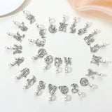 925 Sterling Silver CZ Butterfly/Letter Hanging Charm