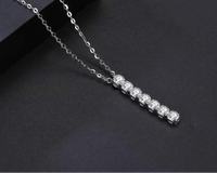 925 Sterling Silver 3*3mm CZ Necklace - 2 Options