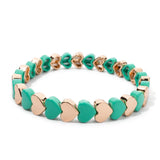 Fashion Colourful Enamel Heart Bracelet - 9 Options
