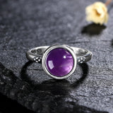 925 Sterling Silver Purple Stone Ring - 21 Designs