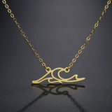 Stainless Steel Wave Necklace - 12 Options