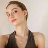 Stainless Steel Black and White Double-sided Heart Necklace/Earrings - 2 Colours