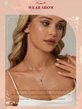 925 Sterling Silver Rose Gold Accent Tree of Life Hanging Charm