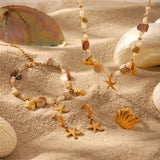 Stainless Steel 18K Gold Plated Ocean Themed Bracelet/Ring/Necklace/Earrings