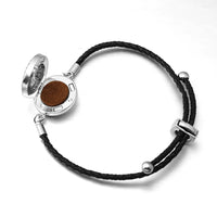 Leather Stainless Steel Aromatherapy Tree of Life Bracelet - 30 Options