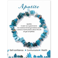 Irregular Chip Stone Bracelet With Card - 21 Options