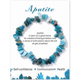Irregular Chip Stone Bracelet With Card - 21 Options
