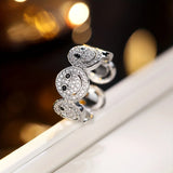 Fashion Smiley Face CZ Open Ring - 9 Options