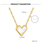 Stainless Steel Heart Shaped Pendant Necklace - 33 Options