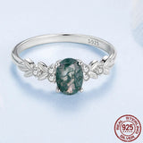 925 Sterling Silver Agate Ring