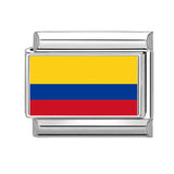 Stainless Steel World National Flag Italian Charm - 18 Options