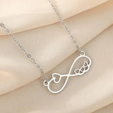 Stainless Steel Infinity Hearts Necklace - 2 Options