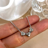 Stainless Steel Triple Heart Necklace - 3 Options