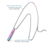 Stainless Steel  Breathing Anxiety Necklace- 2 Options - 5 Colours